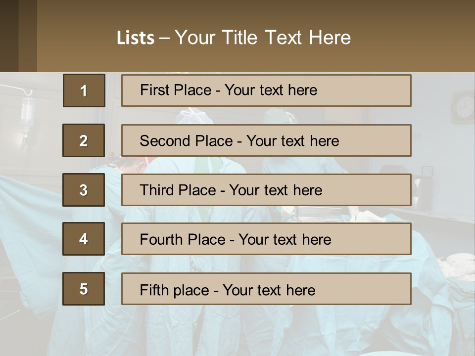 Doctors Perform The Operation PowerPoint Template