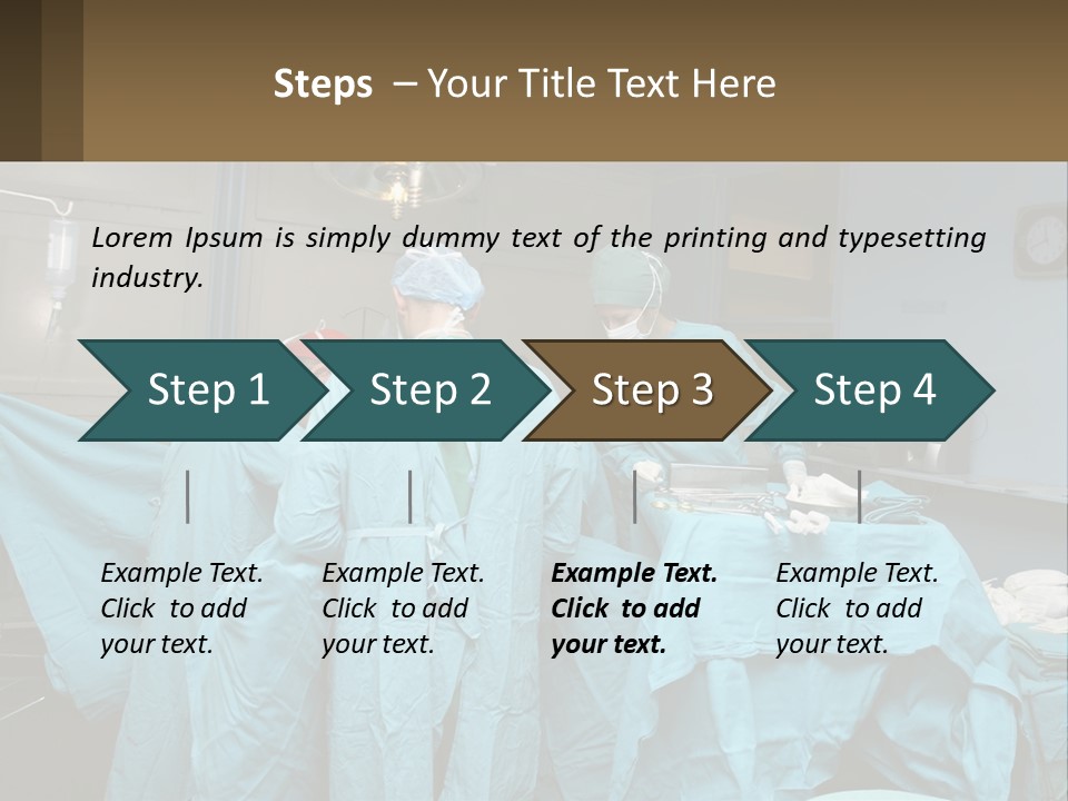 Doctors Perform The Operation PowerPoint Template
