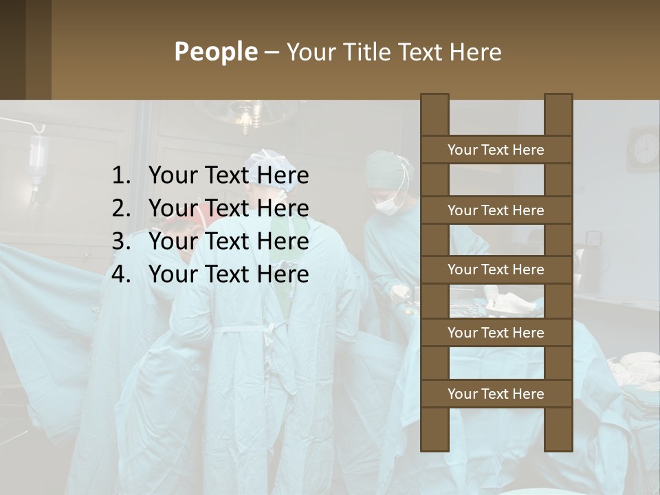 Doctors Perform The Operation PowerPoint Template