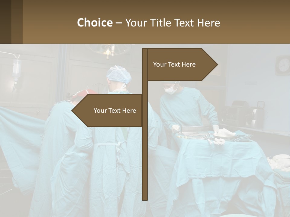 Doctors Perform The Operation PowerPoint Template