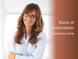 The Girl Is Smiling PowerPoint Template