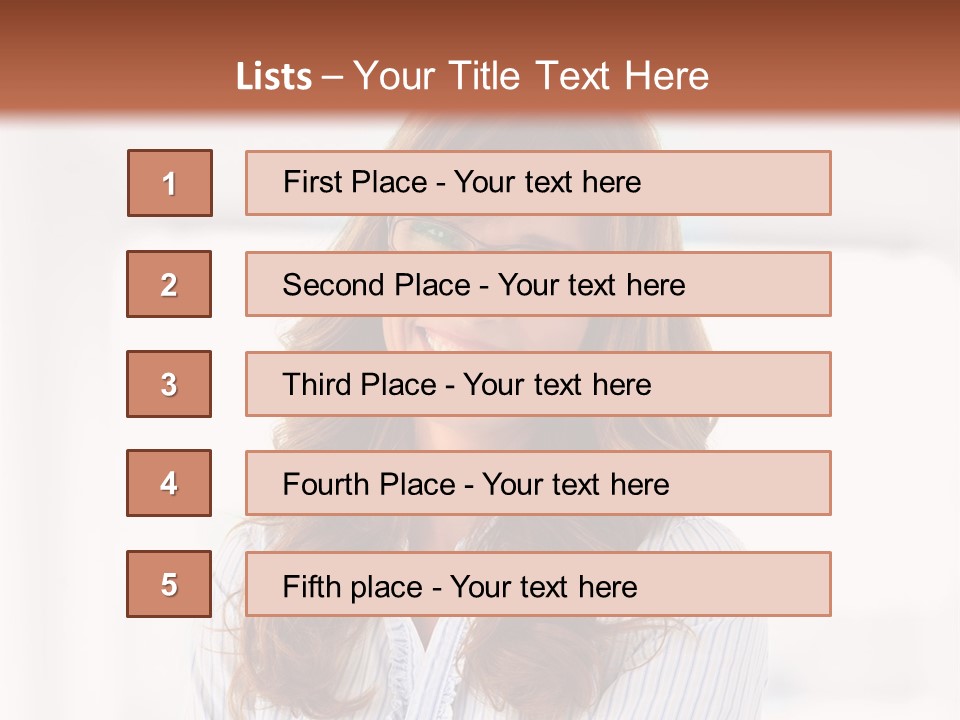 The Girl Is Smiling PowerPoint Template