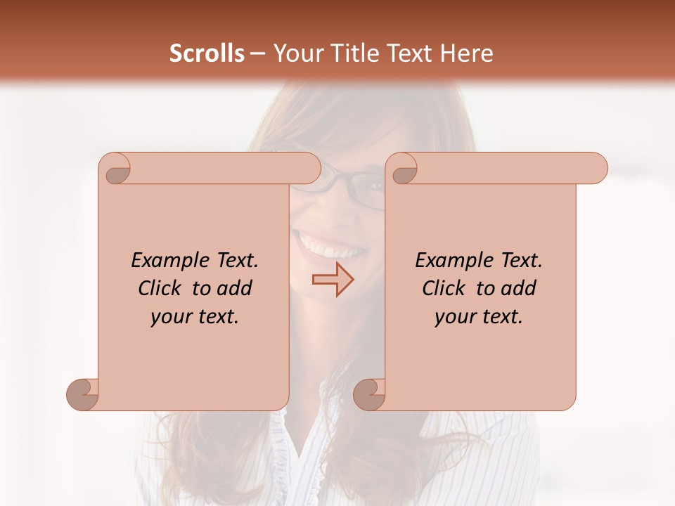 The Girl Is Smiling PowerPoint Template