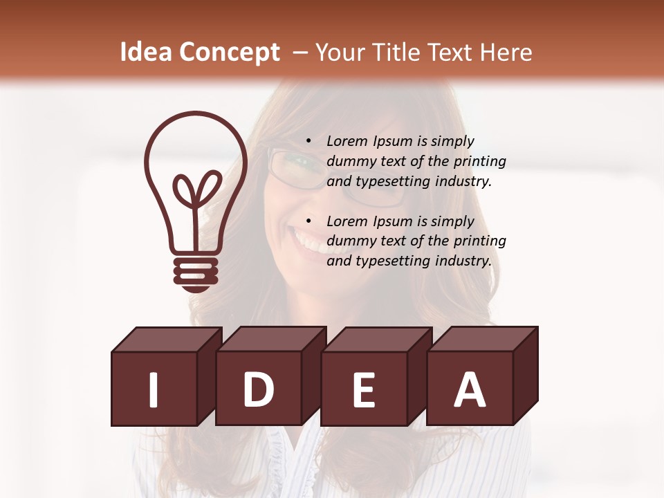 The Girl Is Smiling PowerPoint Template