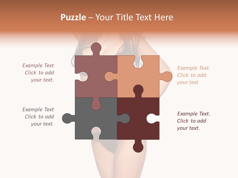 Girl Pose In Lingerie PowerPoint Template