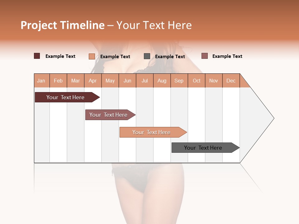 Girl Pose In Lingerie PowerPoint Template