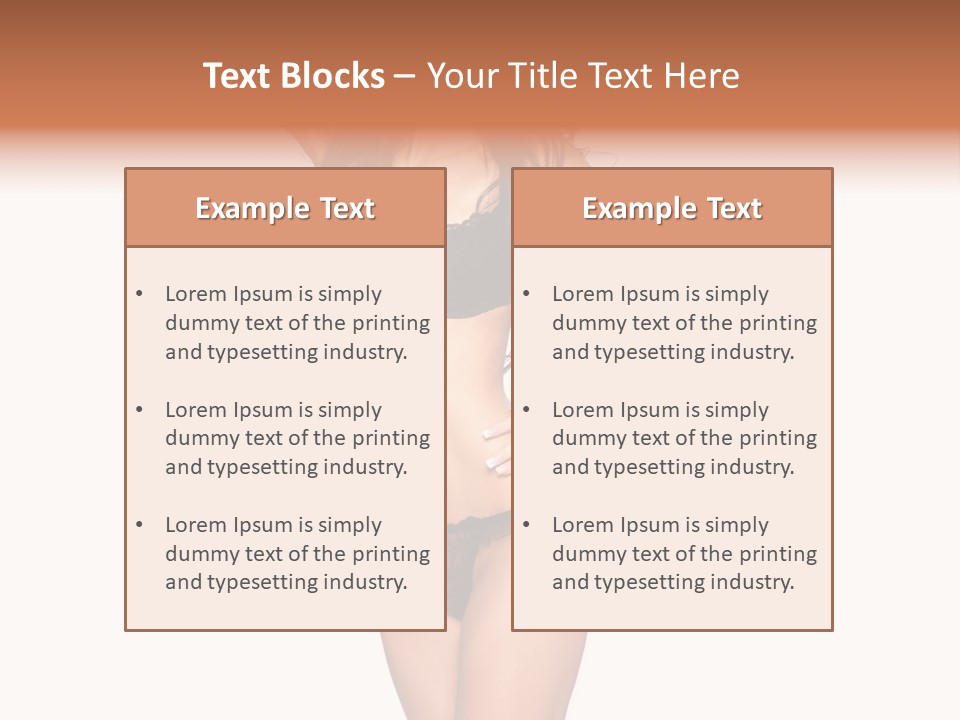 Girl Pose In Lingerie PowerPoint Template