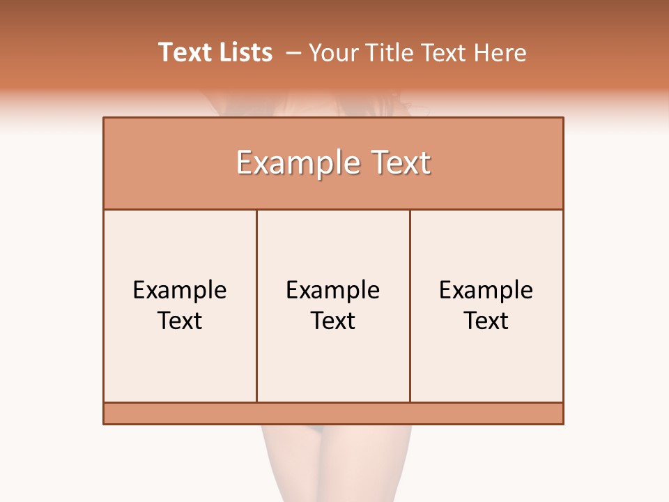 Girl Pose In Lingerie PowerPoint Template