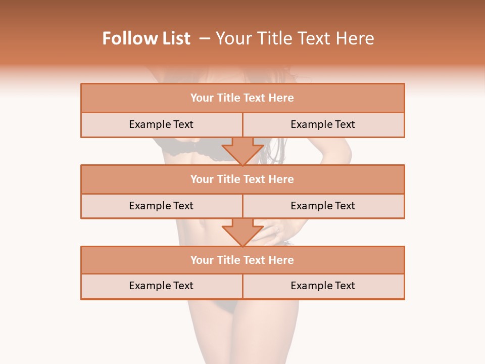 Girl Pose In Lingerie PowerPoint Template