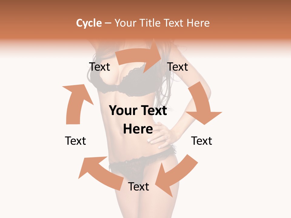 Girl Pose In Lingerie PowerPoint Template