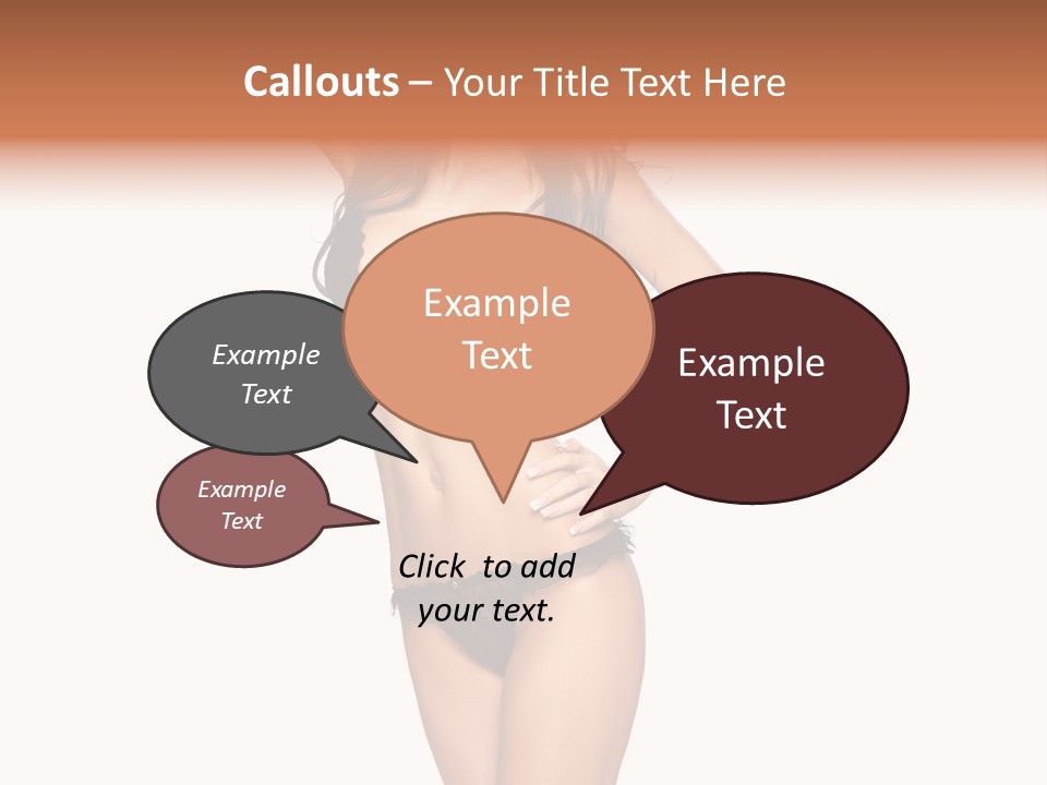 Girl Pose In Lingerie PowerPoint Template