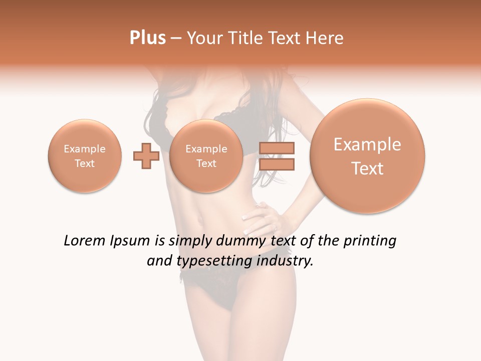 Girl Pose In Lingerie PowerPoint Template