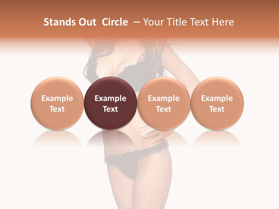 Girl Pose In Lingerie PowerPoint Template
