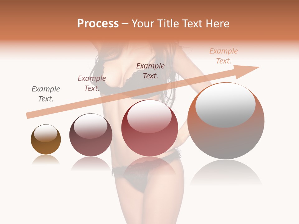 Girl Pose In Lingerie PowerPoint Template