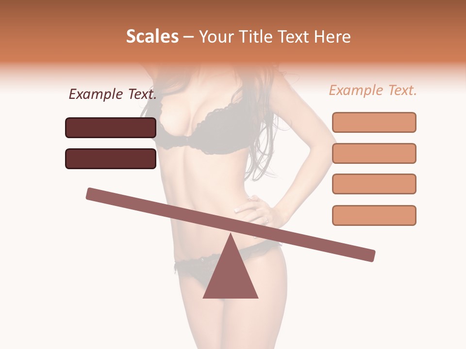 Girl Pose In Lingerie PowerPoint Template
