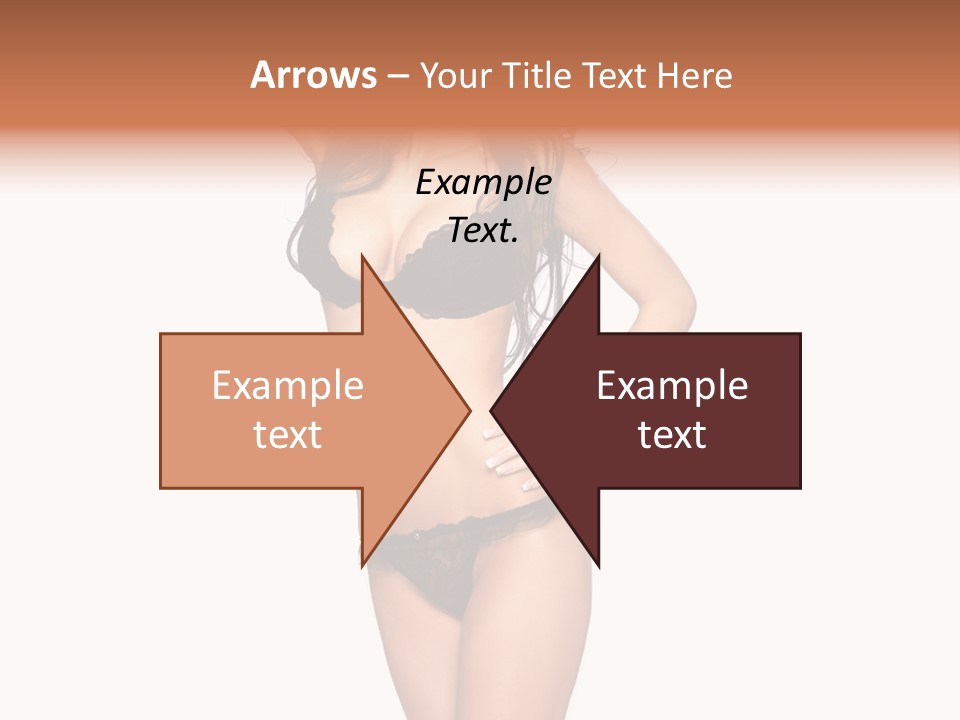 Girl Pose In Lingerie PowerPoint Template