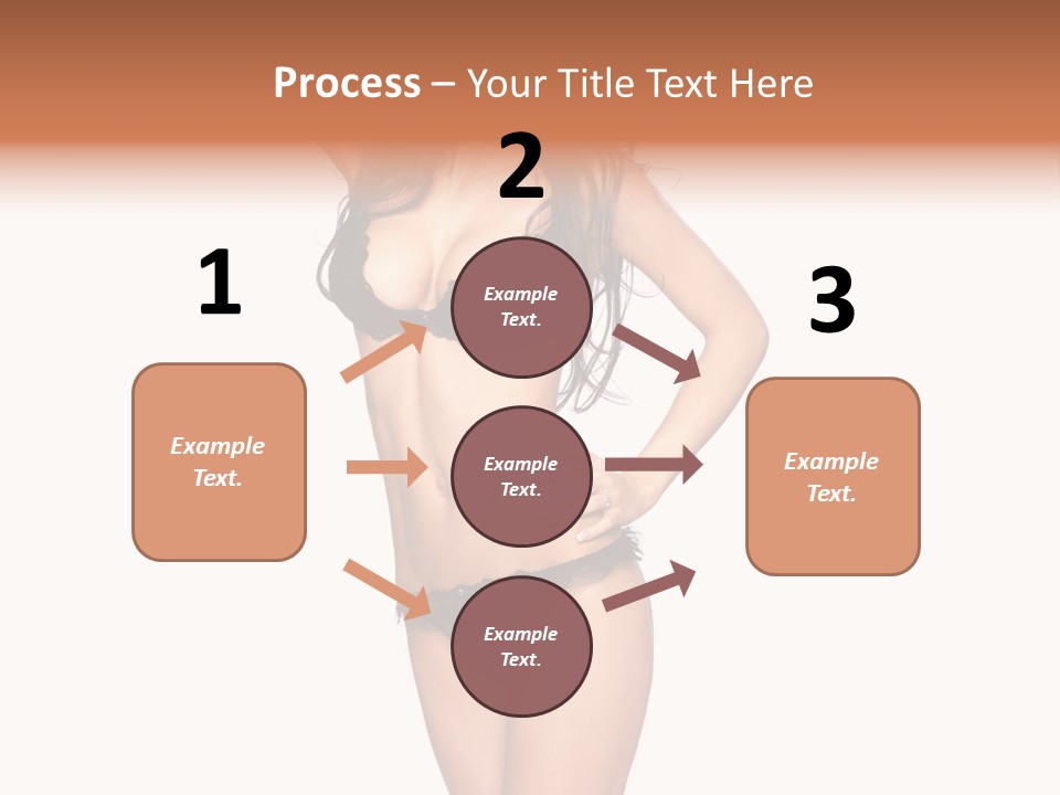 Girl Pose In Lingerie PowerPoint Template