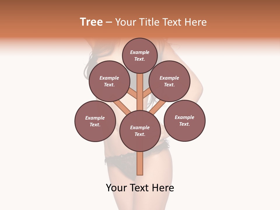 Girl Pose In Lingerie PowerPoint Template