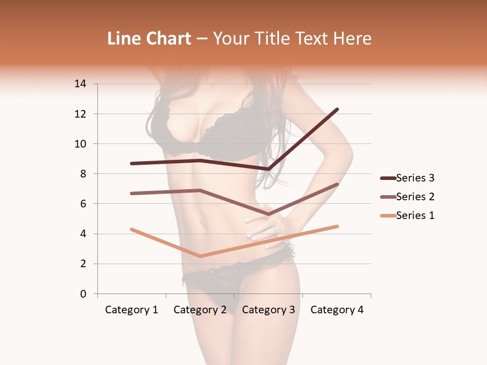 Girl Pose In Lingerie PowerPoint Template