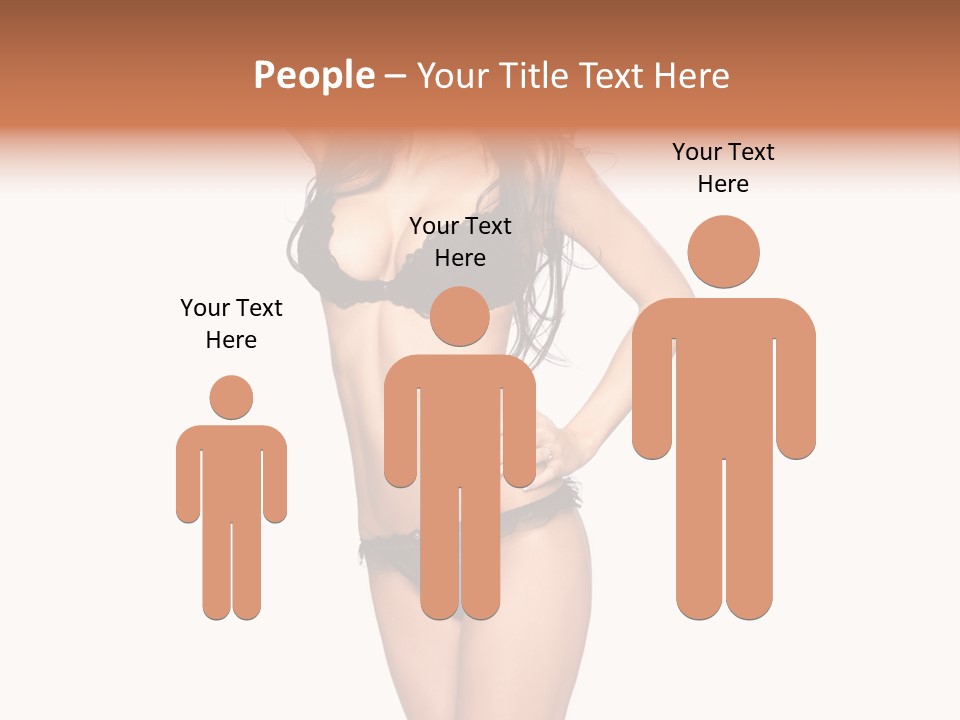 Girl Pose In Lingerie PowerPoint Template