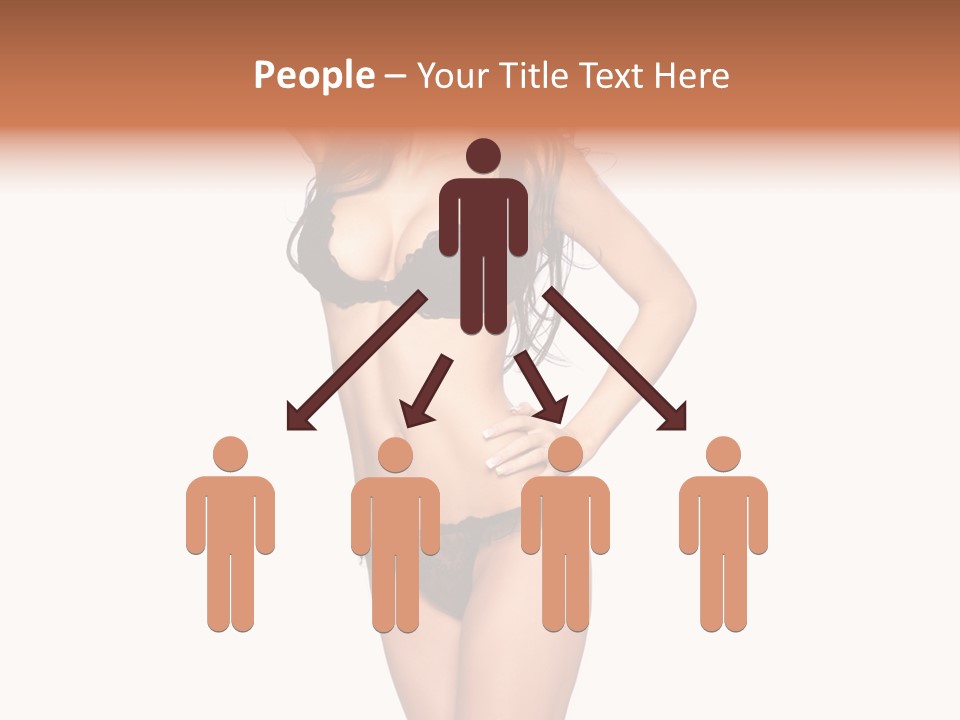 Girl Pose In Lingerie PowerPoint Template