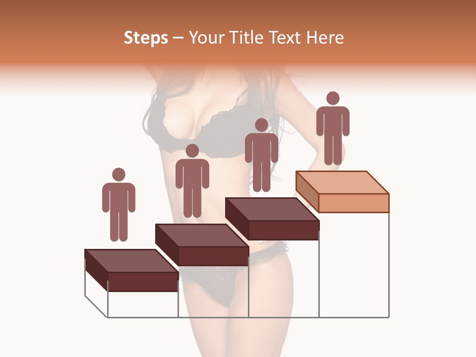 Girl Pose In Lingerie PowerPoint Template