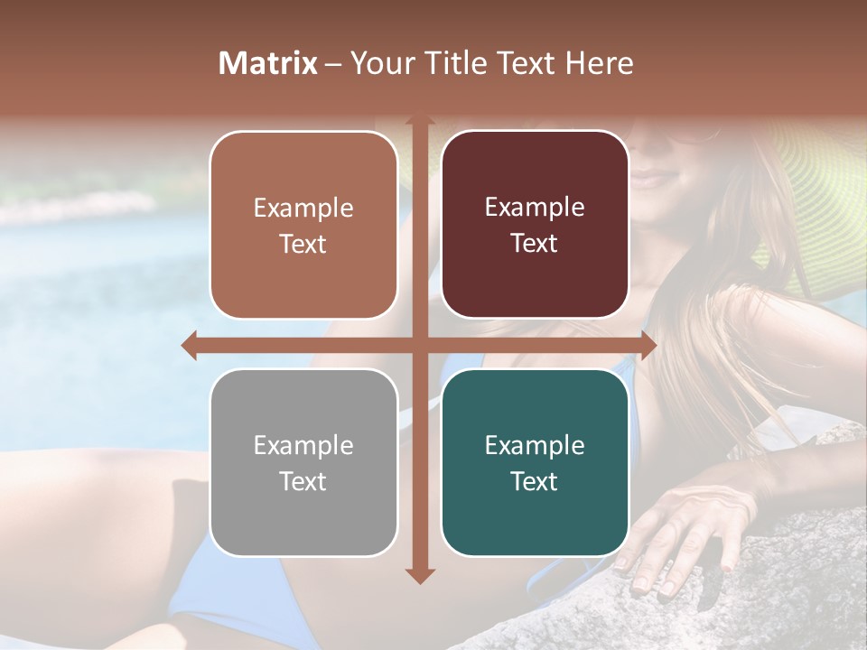 Girl On The Beach PowerPoint Template