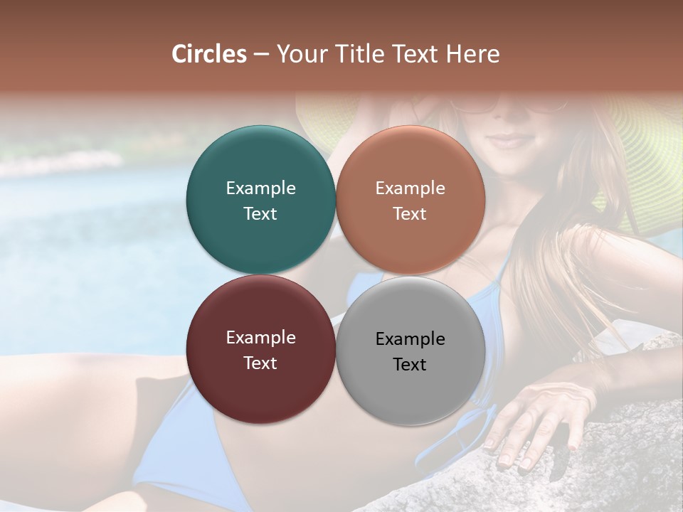 Girl On The Beach PowerPoint Template