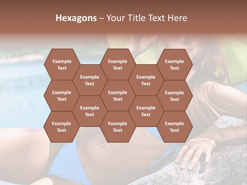 Girl On The Beach PowerPoint Template