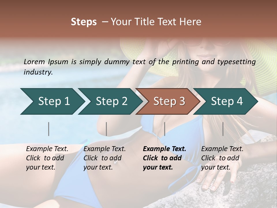 Girl On The Beach PowerPoint Template