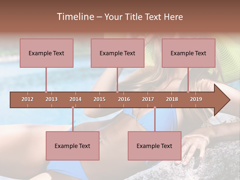 Girl On The Beach PowerPoint Template