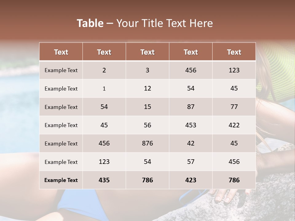 Girl On The Beach PowerPoint Template