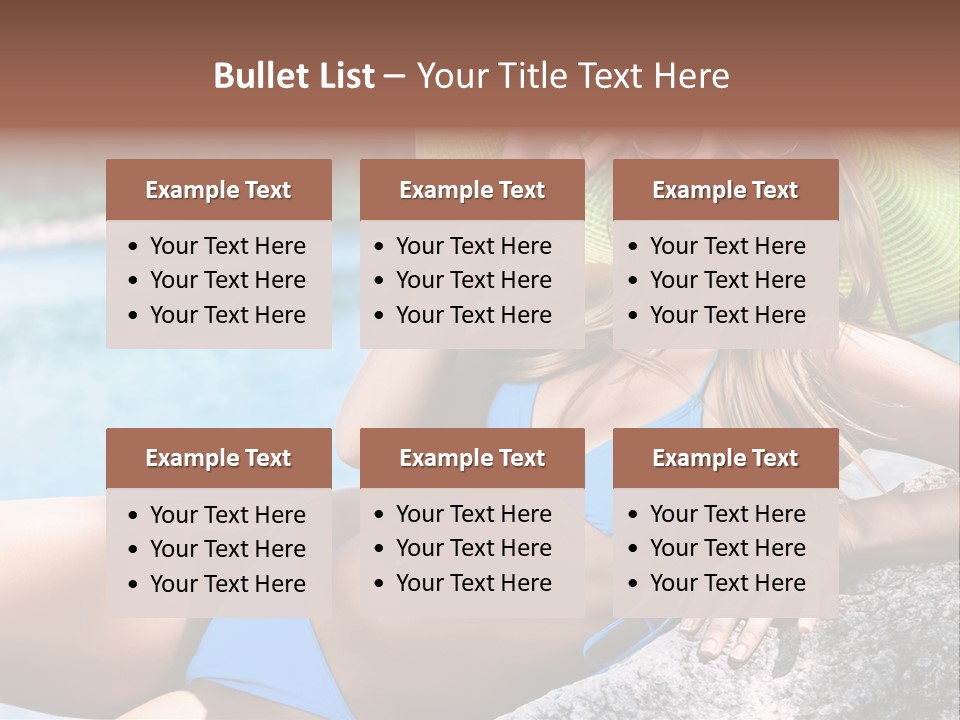 Girl On The Beach PowerPoint Template