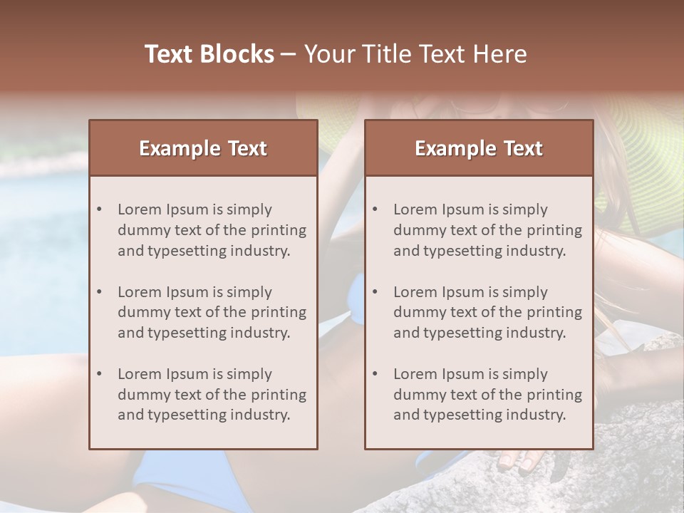 Girl On The Beach PowerPoint Template