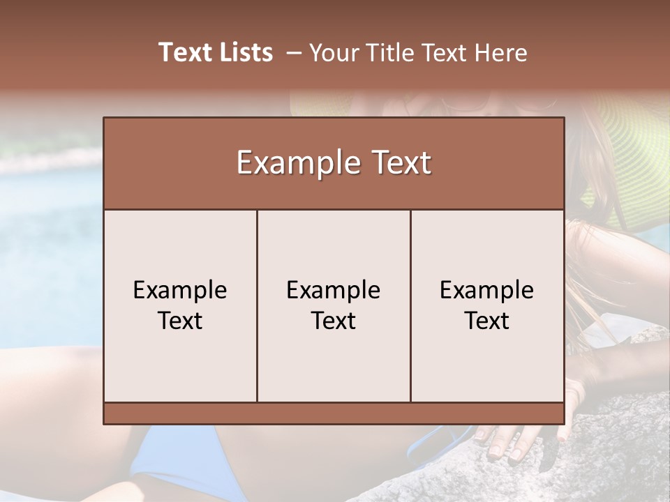 Girl On The Beach PowerPoint Template