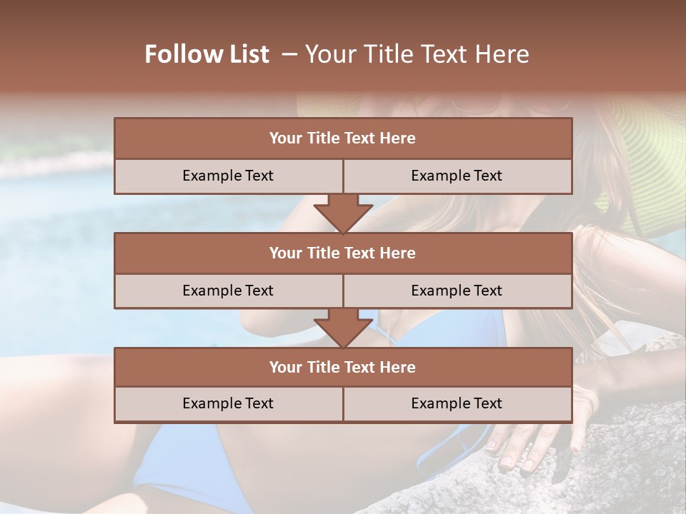 Girl On The Beach PowerPoint Template