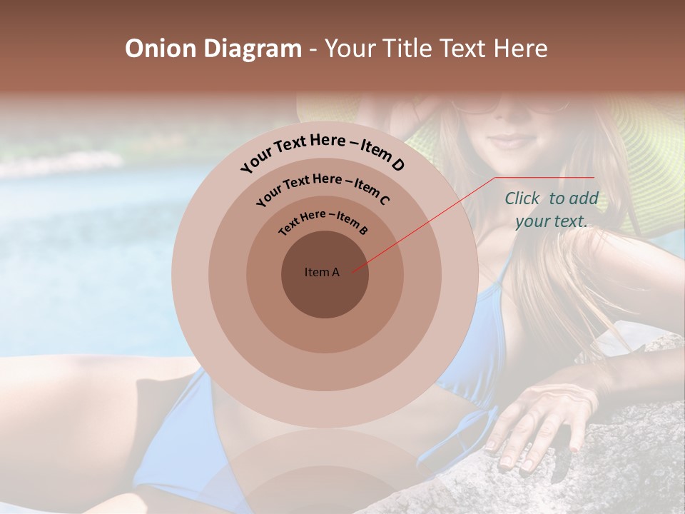 Girl On The Beach PowerPoint Template