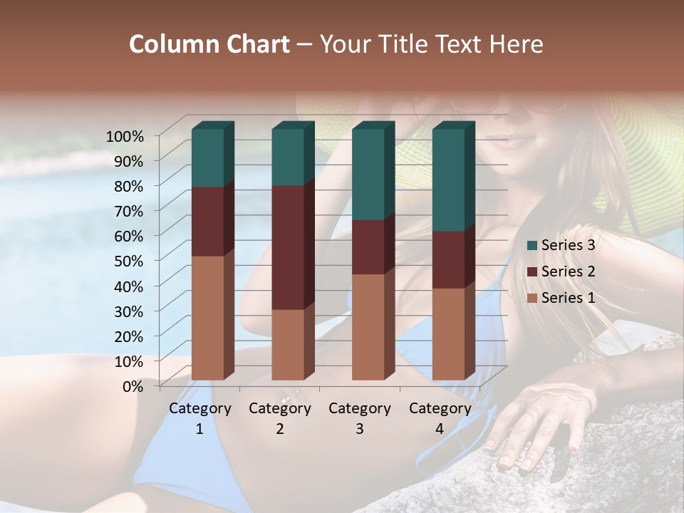 Girl On The Beach PowerPoint Template