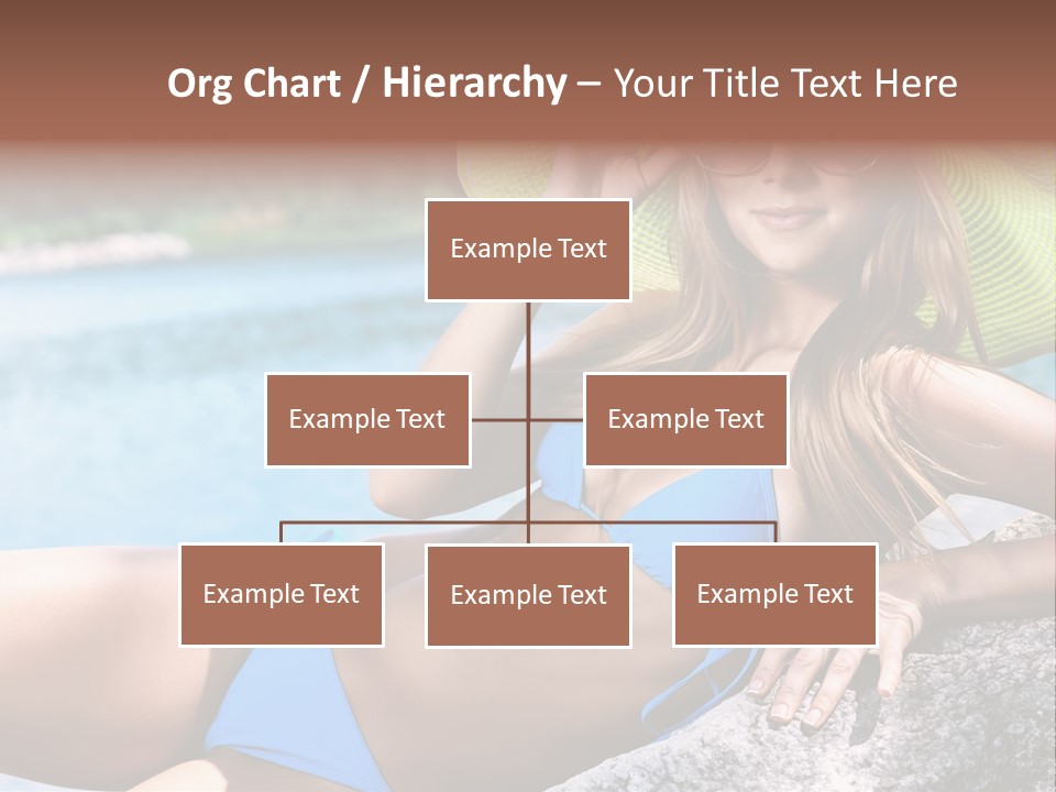 Girl On The Beach PowerPoint Template