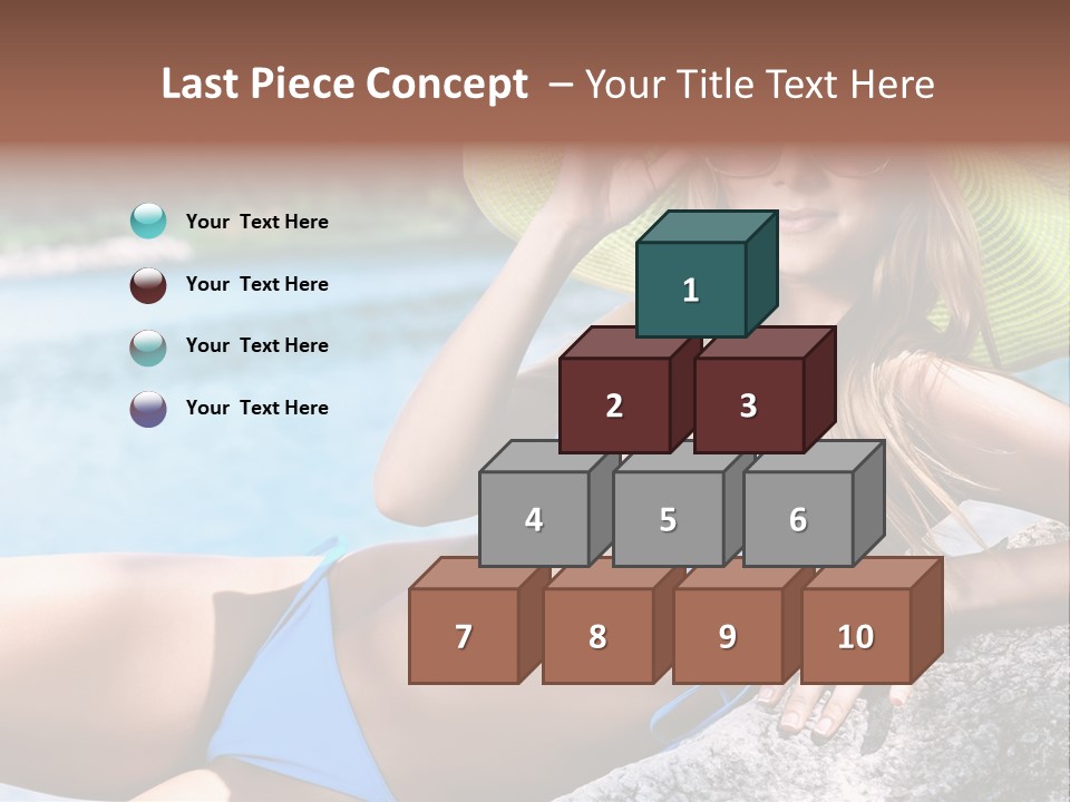 Girl On The Beach PowerPoint Template