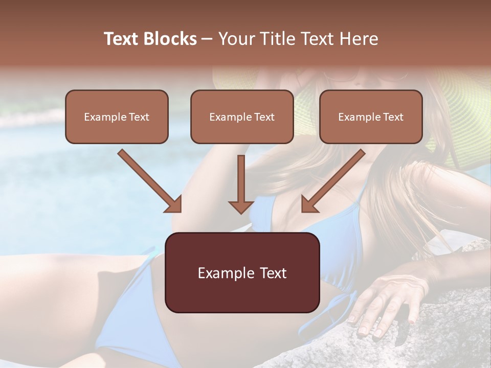 Girl On The Beach PowerPoint Template