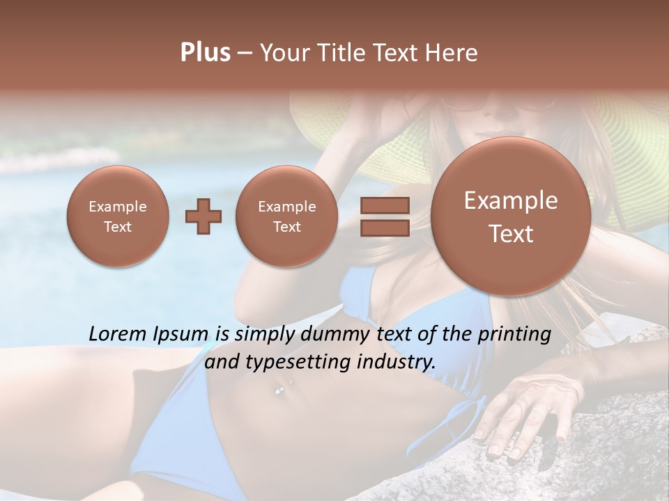 Girl On The Beach PowerPoint Template