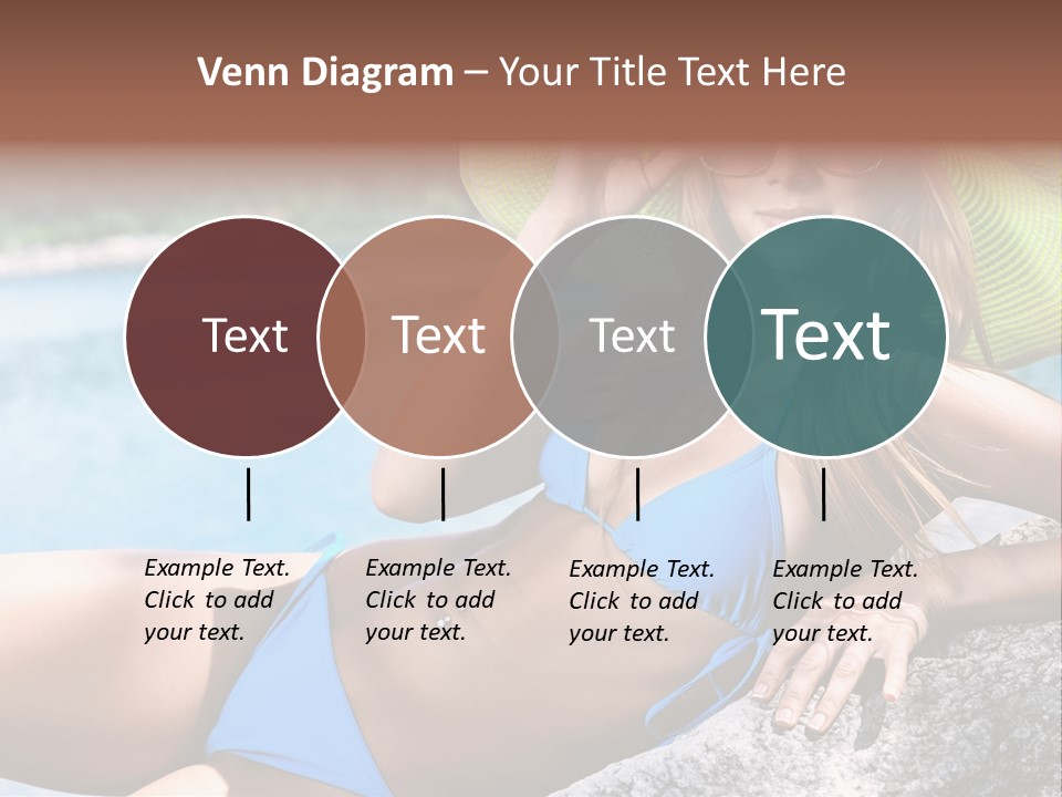 Girl On The Beach PowerPoint Template