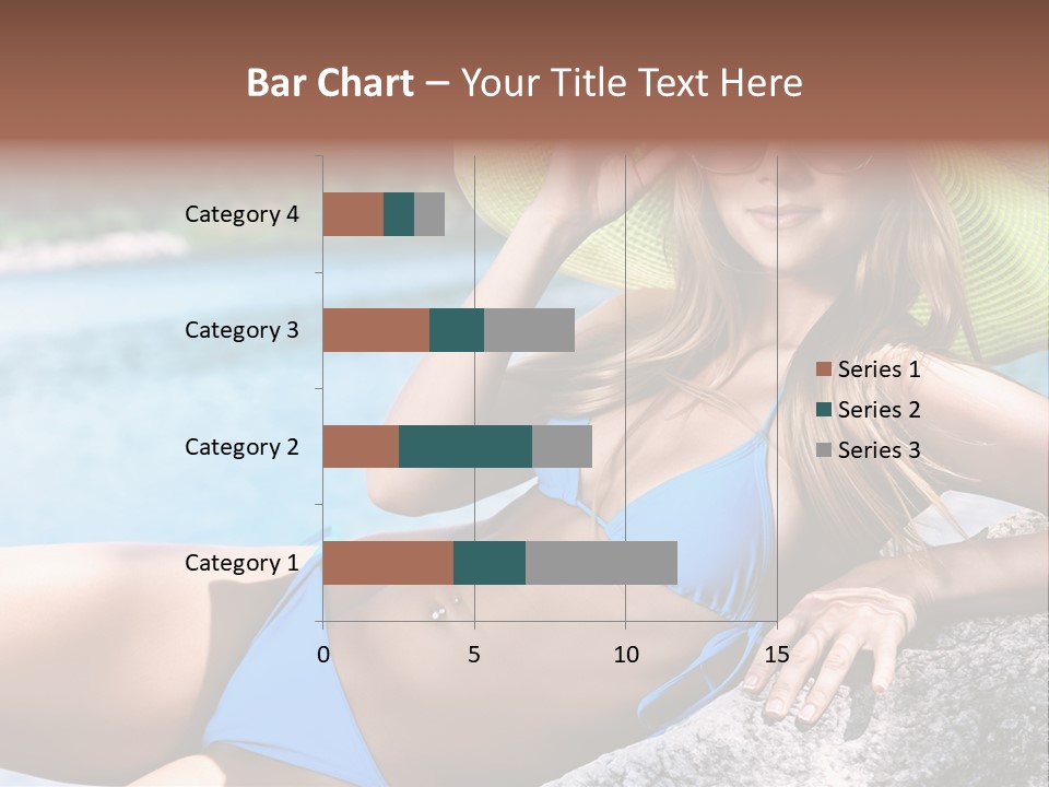 Girl On The Beach PowerPoint Template