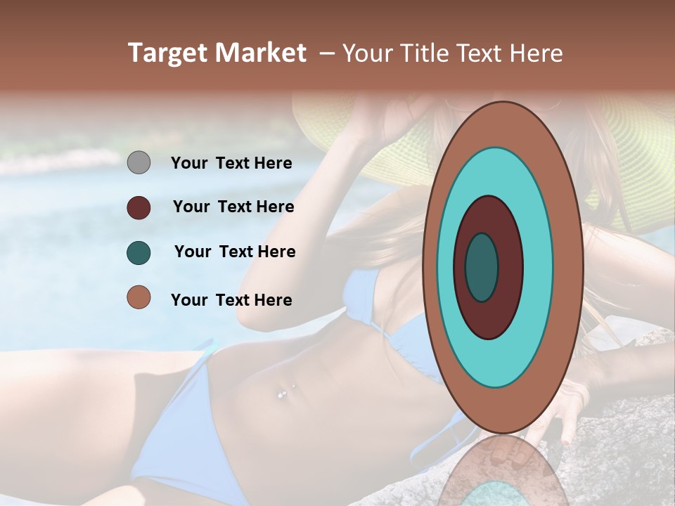 Girl On The Beach PowerPoint Template