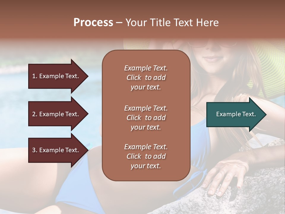 Girl On The Beach PowerPoint Template