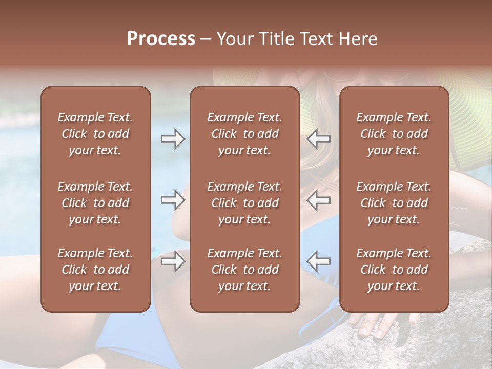 Girl On The Beach PowerPoint Template