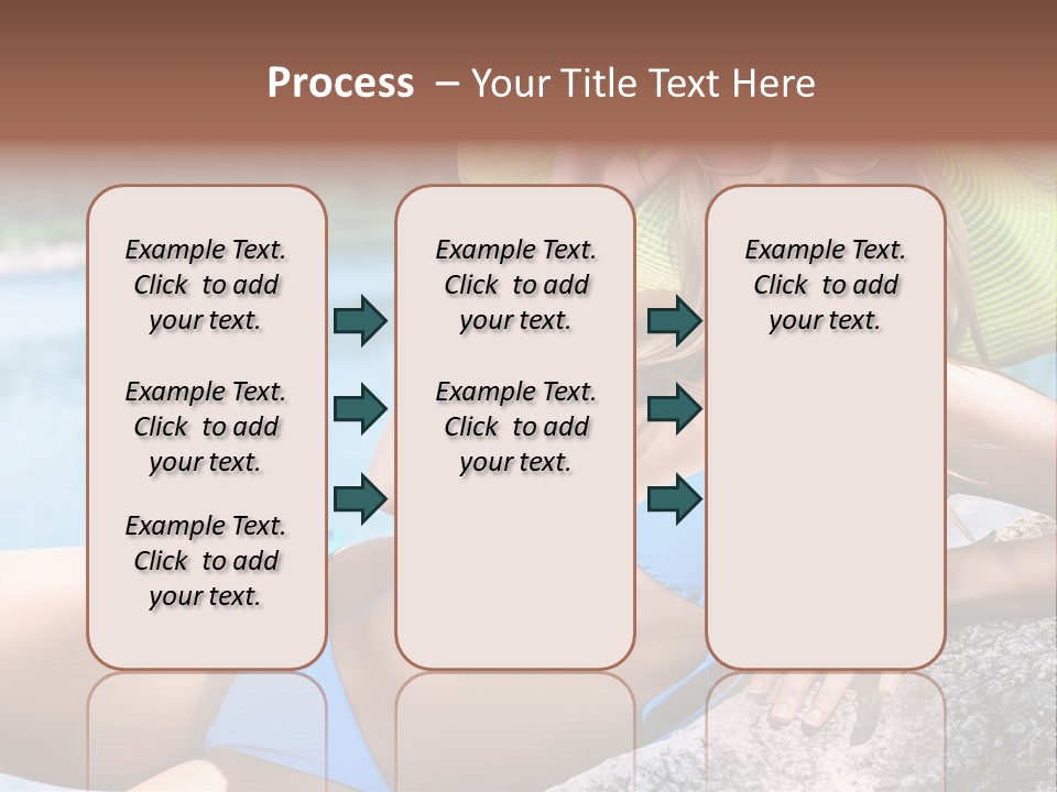 Girl On The Beach PowerPoint Template