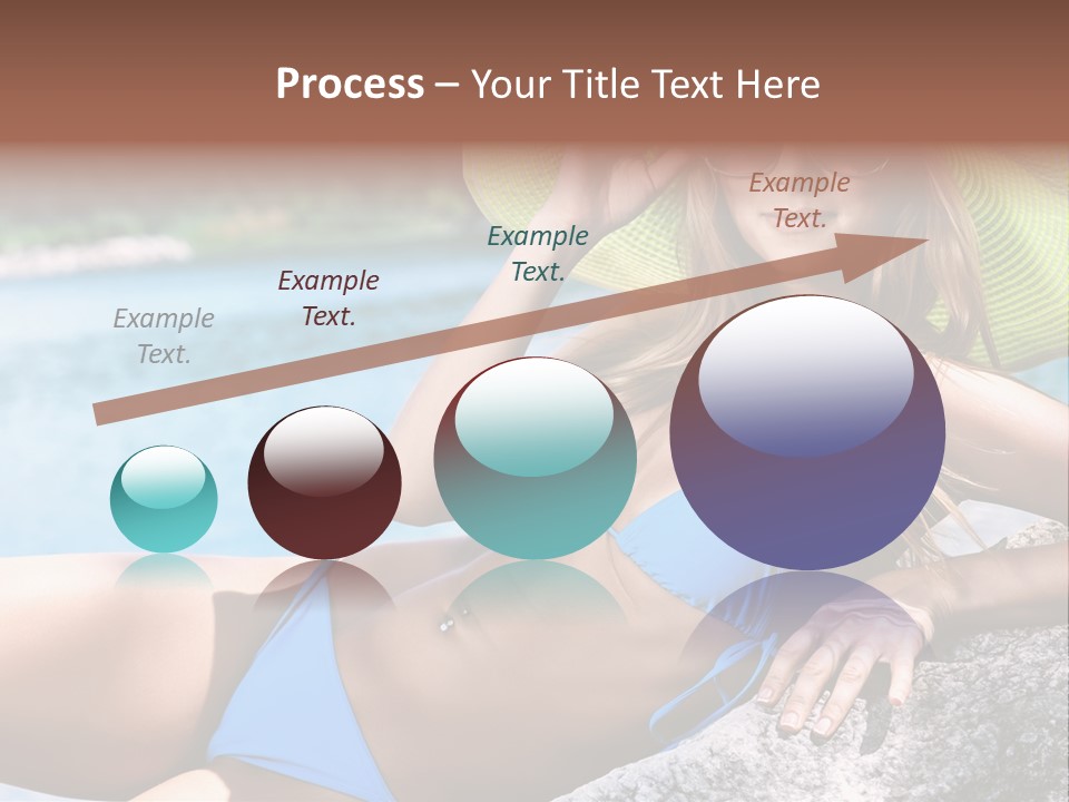 Girl On The Beach PowerPoint Template