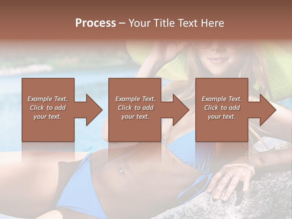 Girl On The Beach PowerPoint Template